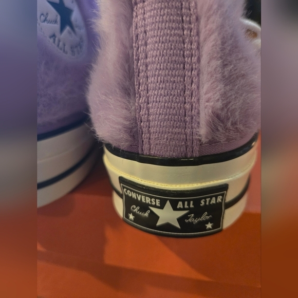 💓NEW!! CONVERSE PREMIUM Chuck 70 FAUX FUR High Top Sneakers/Pink A13382C - Picture 2 of 11